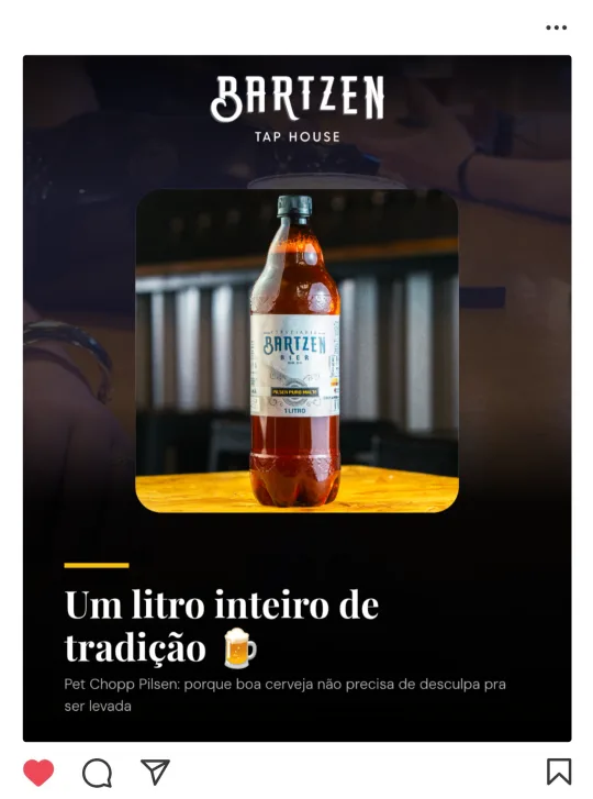 Exemplo de conteúdo planejado para Instagram